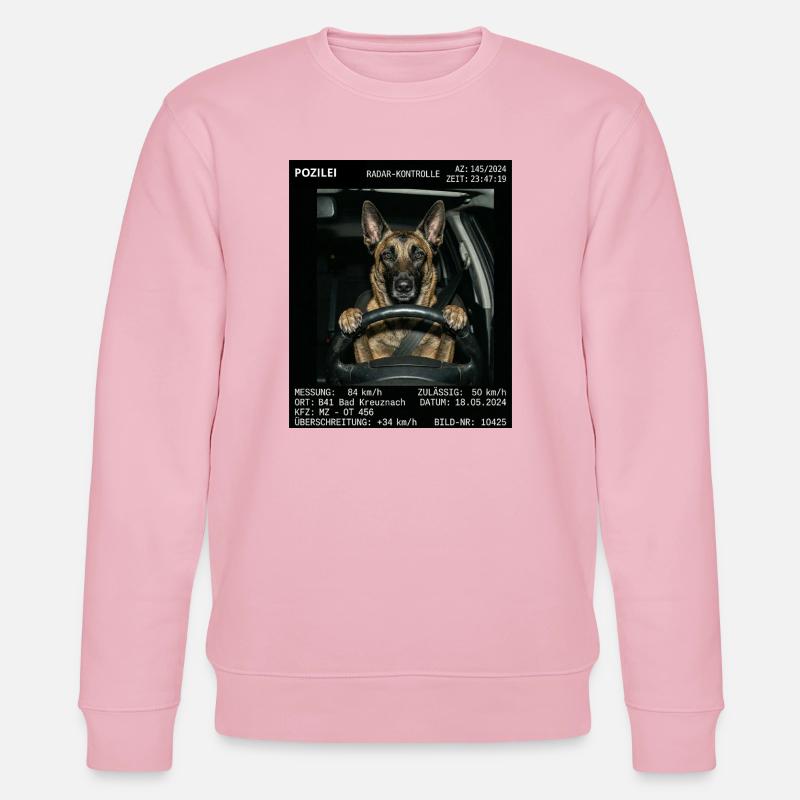 Malinois Hund Geblitzt - Stanley/Stella Unisex Bio-Sweatshirt CHANGER  - Hellrosa