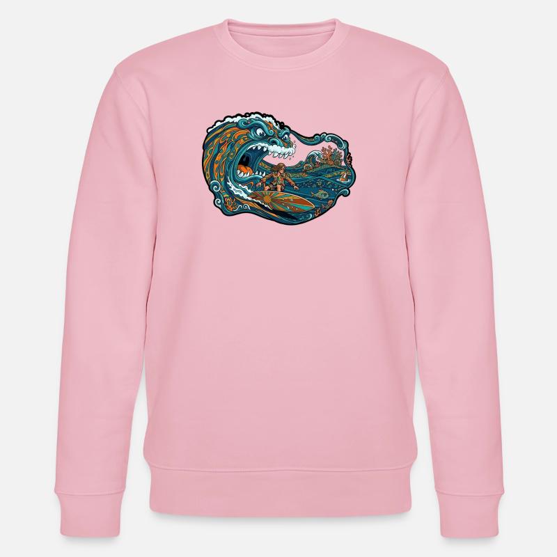 Aventure de vagues géantes de vagues - Sweat bio CHANGER Stanley/Stella Unisexe - rose pâle