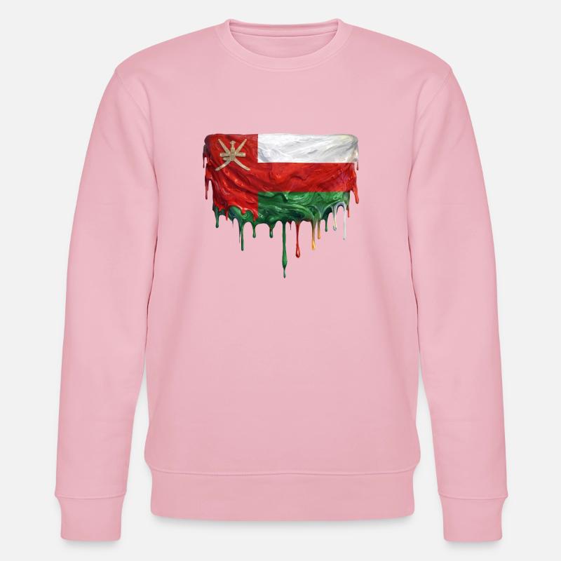 Oman Flag bunte Farbe - Stanley/Stella Unisex Bio-Sweatshirt CHANGER  - Hellrosa