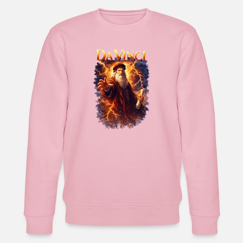 Leonardo Da Vinci Porträt - Stanley/Stella Unisex Bio-Sweatshirt CHANGER - Hellrosa