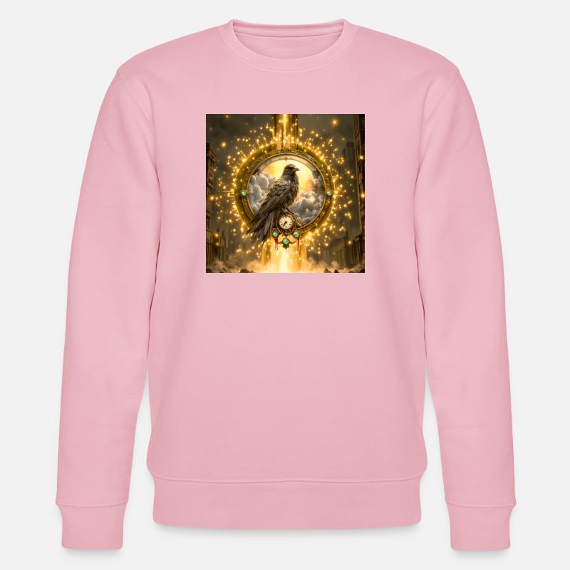 Rabe im Leuchtenden Ring - Stanley/Stella Unisex Bio-Sweatshirt CHANGER  - Hellrosa