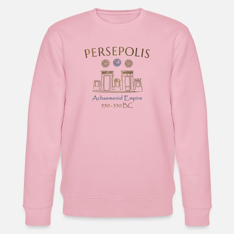 Iran, ruines perses de Persépolis, dessin - Sweat bio CHANGER Stanley/Stella Unisexe - rose pâle