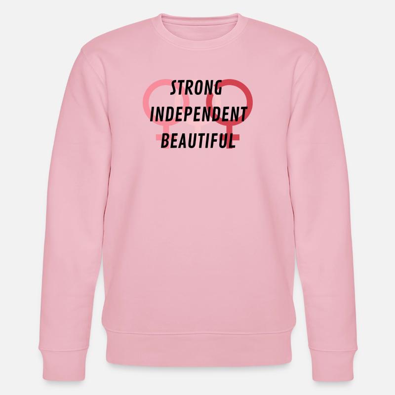 Stark Unabhängig Wunderschön - Stanley/Stella Unisex Bio-Sweatshirt CHANGER  - Hellrosa