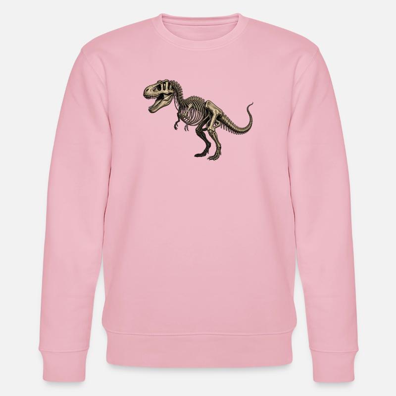 T-Rex Skelett Dinosaurier - Stanley/Stella Unisex Bio-Sweatshirt CHANGER  - Hellrosa