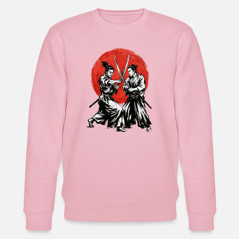 Samurai-Duellieren im roten Kreis - Stanley/Stella Unisex Bio-Sweatshirt CHANGER - Hellrosa