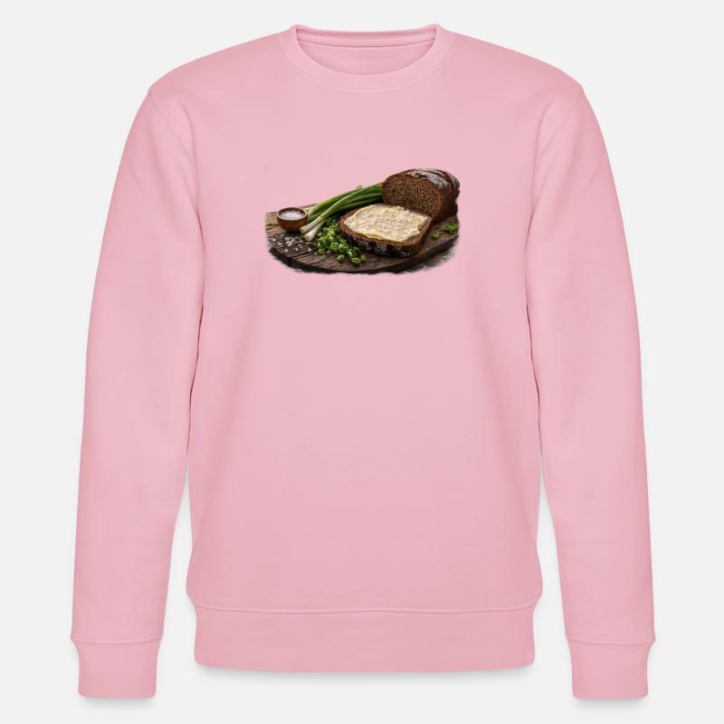 Rustikales Brot mit Butter - Stanley/Stella Unisex Bio-Sweatshirt CHANGER  - Hellrosa