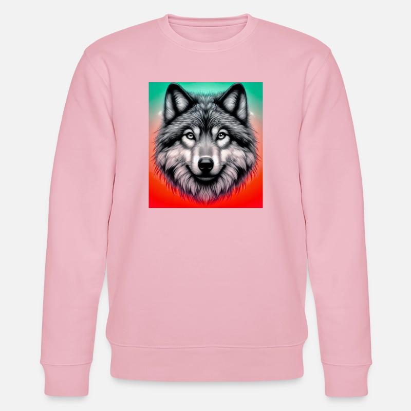 Wolf - Stanley/Stella CHANGER Unisex Organic Sweatshirt - cotton pink