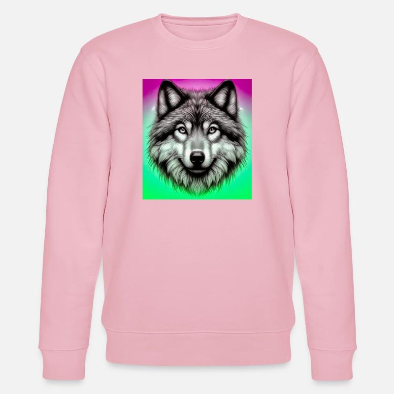Wolf - Stanley/Stella Unisex Bio-Sweatshirt CHANGER  - Hellrosa