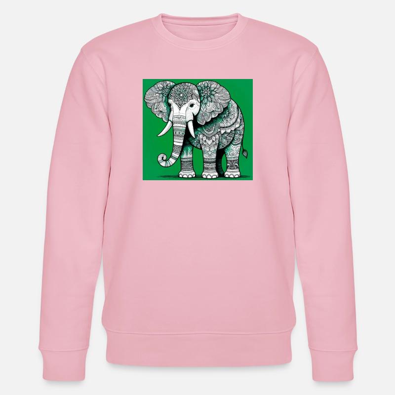 Elefant - Stanley/Stella Unisex Bio-Sweatshirt CHANGER  - Hellrosa