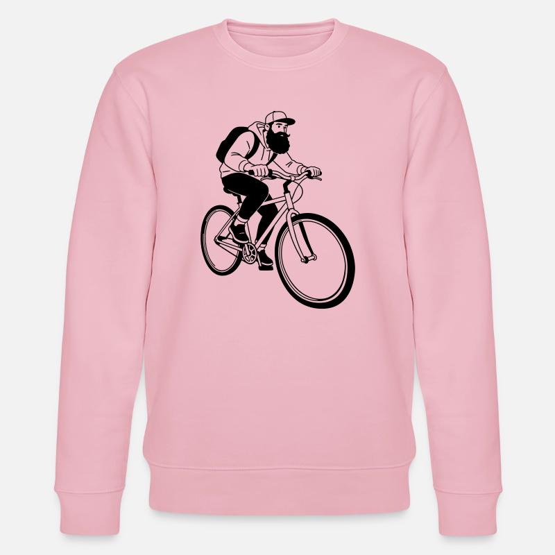 Fahrrad-Hipster - Stanley/Stella Unisex Bio-Sweatshirt CHANGER  - Hellrosa