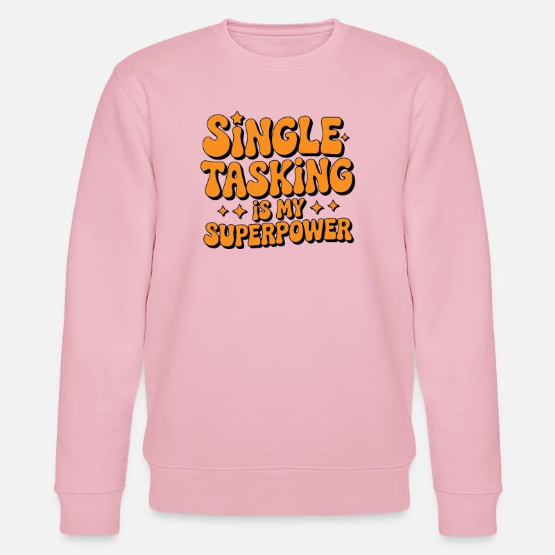 Eine Sache zugleich | Monotasking Fokus - Stanley/Stella Unisex Bio-Sweatshirt CHANGER  - Hellrosa