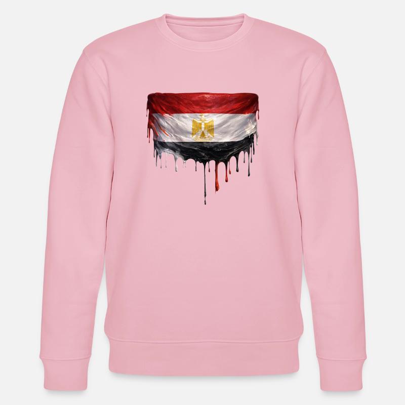 Art de chute de drapeau égyptien - Sweat bio CHANGER Stanley/Stella Unisexe - rose pâle