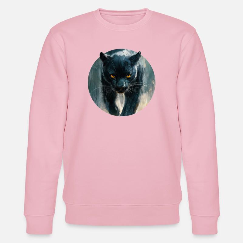 Design de Panthère noire - Stanley/Stella Unisex Bio-Sweatshirt CHANGER  - Hellrosa
