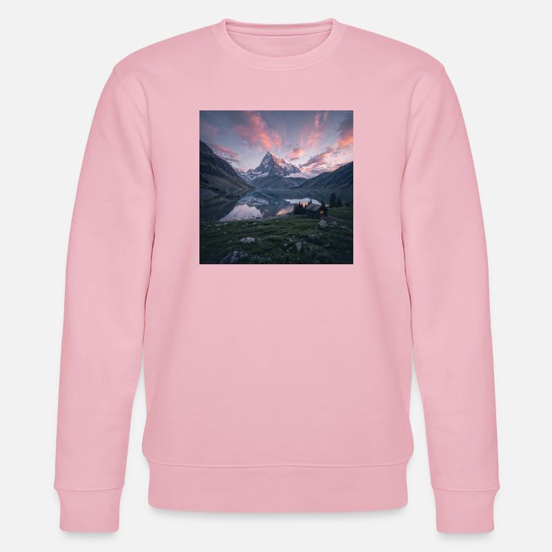 Alpin Abendreflexion - Stanley/Stella Unisex Bio-Sweatshirt CHANGER  - Hellrosa