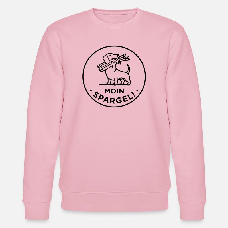 moin spargel dackel hund - Stanley/Stella Unisex Bio-Sweatshirt CHANGER  - Hellrosa