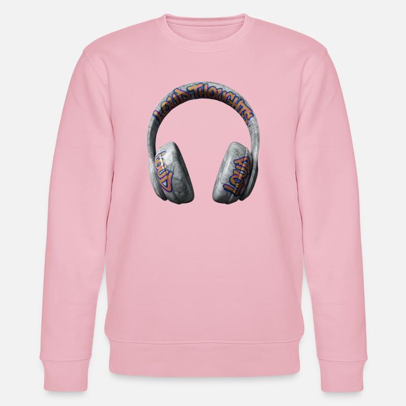 Pensées bruyantes Casques graffitis - Sweat bio CHANGER Stanley/Stella Unisexe - rose pâle