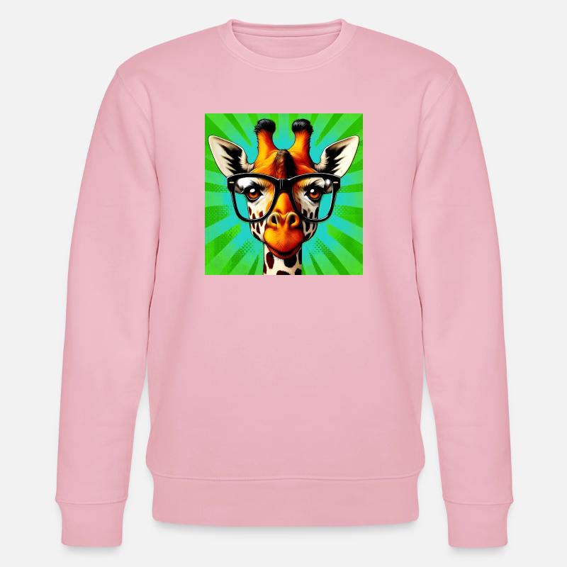 Giraffe - Stanley/Stella Unisex Bio-Sweatshirt CHANGER  - Hellrosa