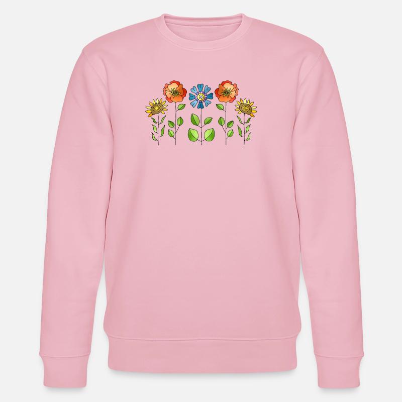 Blumen - Stanley/Stella Unisex Bio-Sweatshirt CHANGER  - Hellrosa