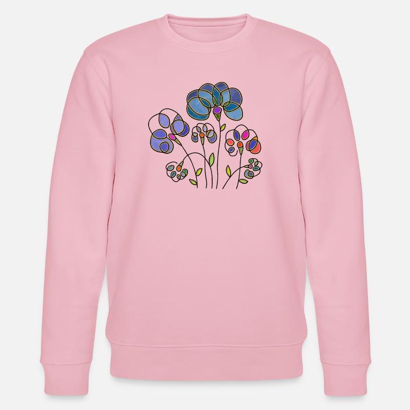 Flowers - Stanley/Stella CHANGER Unisex Organic Sweatshirt - cotton pink