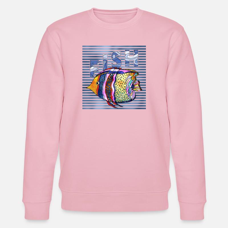 Fisch - Stanley/Stella Unisex Bio-Sweatshirt CHANGER  - Hellrosa