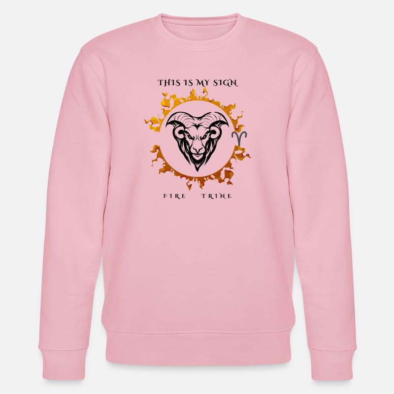 Mein Zeichen Widder - Stanley/Stella Unisex Bio-Sweatshirt CHANGER  - Hellrosa