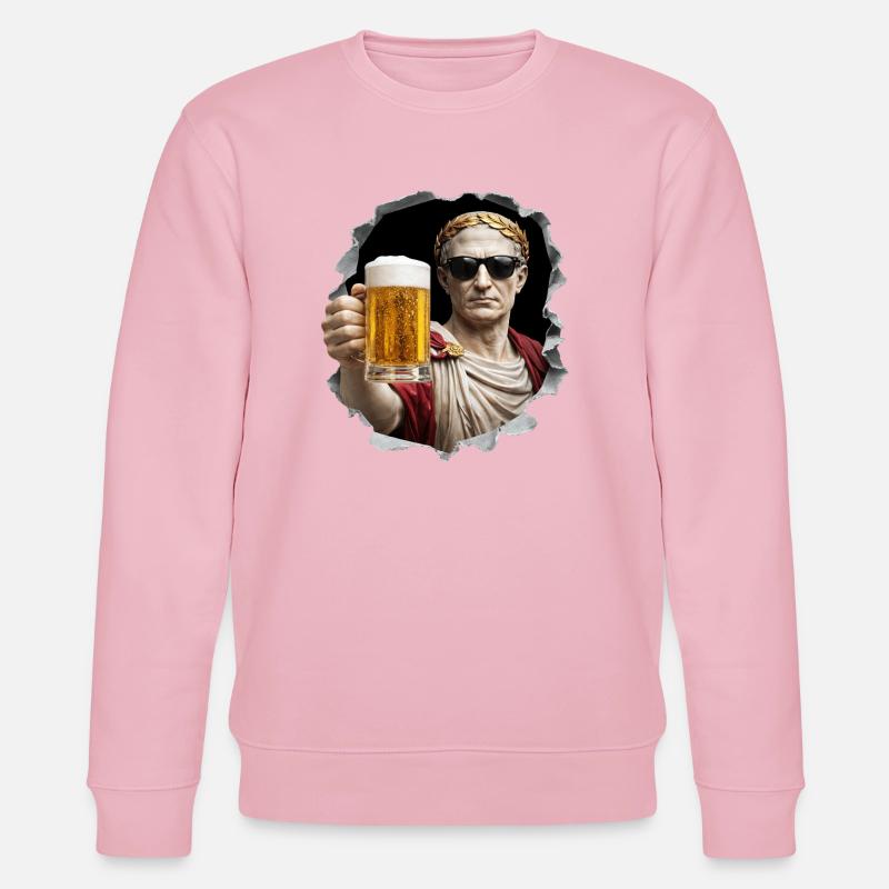 Caesar mit Bier und Sonnenbrille - Stanley/Stella Unisex Bio-Sweatshirt CHANGER  - Hellrosa