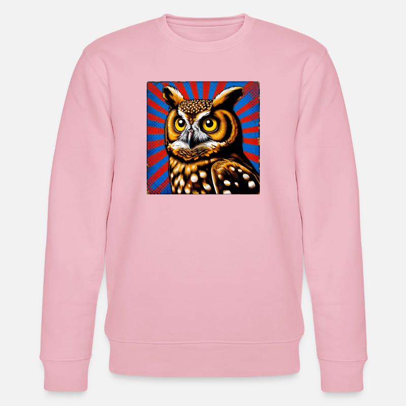 Eule - Stanley/Stella Unisex Bio-Sweatshirt CHANGER  - Hellrosa