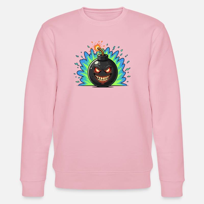 Wütende Bomberkugel Neonburst - Stanley/Stella Unisex Bio-Sweatshirt CHANGER  - Hellrosa