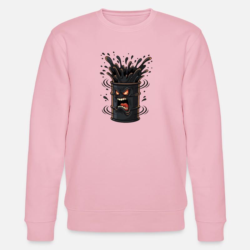 Wütender Öltank Splash - Stanley/Stella Unisex Bio-Sweatshirt CHANGER  - Hellrosa