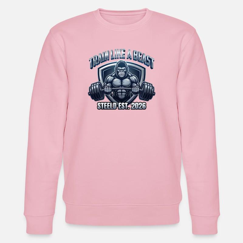 STEELD-Beast Krafttraining - Stanley/Stella Unisex Bio-Sweatshirt CHANGER  - Hellrosa