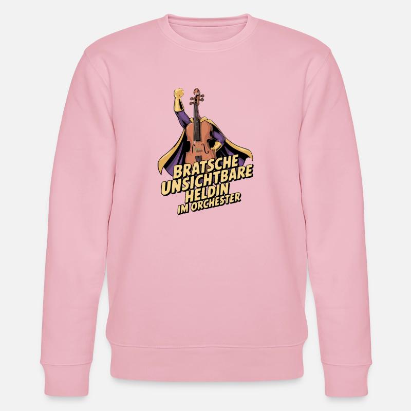 Bratsche - Unsichtbare Heldin Im Orchester - Stanley/Stella Unisex Bio-Sweatshirt CHANGER  - Hellrosa