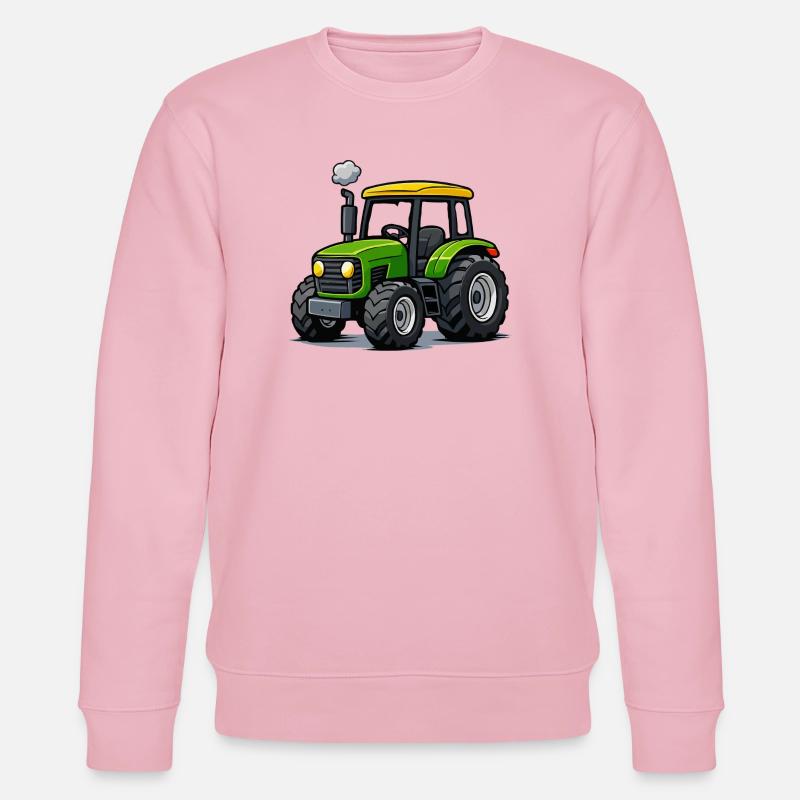 Traktor Trekker Cartoon - Stanley/Stella Unisex Bio-Sweatshirt CHANGER  - Hellrosa