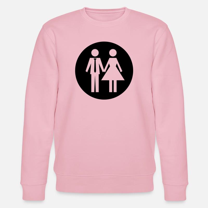 Paar Ehe Couple - Stanley/Stella Unisex Bio-Sweatshirt CHANGER  - Hellrosa