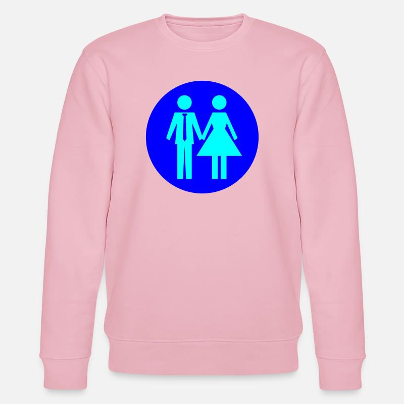 Paar Ehe Couple - Stanley/Stella Unisex Bio-Sweatshirt CHANGER  - Hellrosa