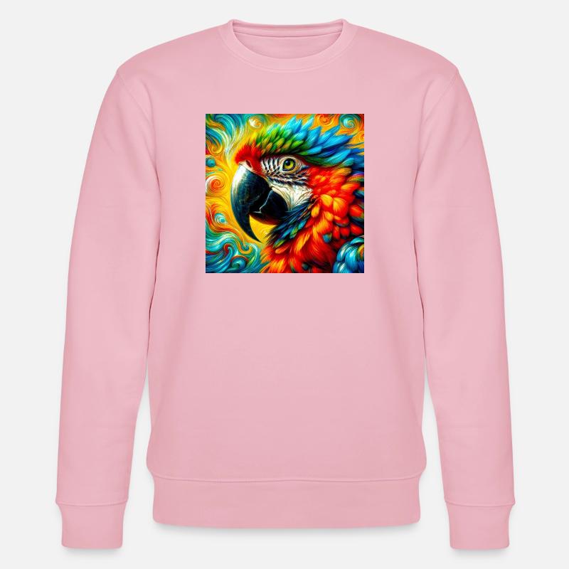 Papagei - Stanley/Stella Unisex Bio-Sweatshirt CHANGER  - Hellrosa