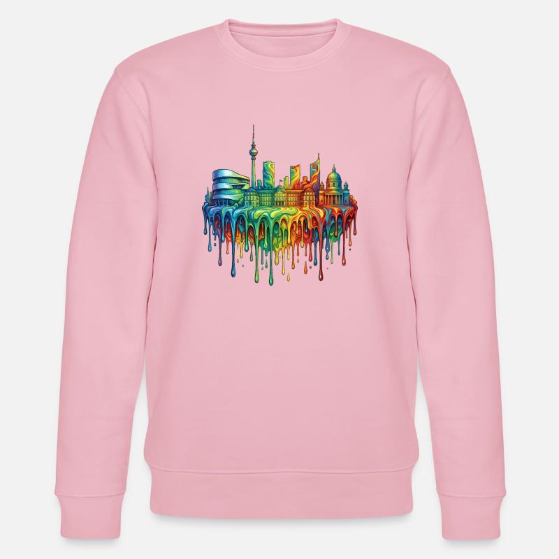Stuttgart with colourful gradient - Stanley/Stella CHANGER Unisex Organic Sweatshirt - cotton pink