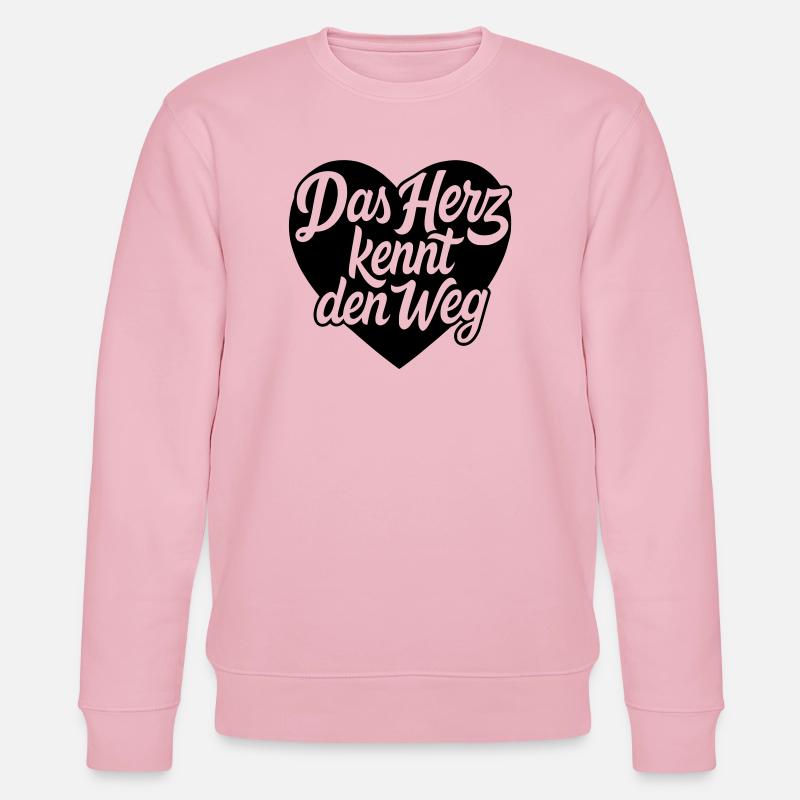 Das Herz kennt den weg Herzdesign - Stanley/Stella Unisex Bio-Sweatshirt CHANGER  - Hellrosa