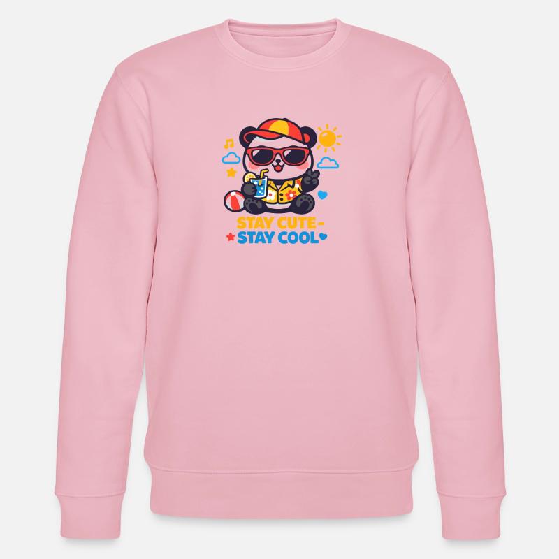 Graphique Reste mignon Reste Cool Bear - Sweat bio CHANGER Stanley/Stella Unisexe - rose pâle