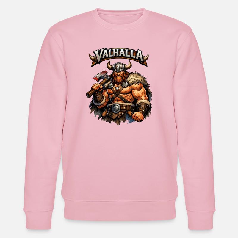 Valhalla Wikinger Axtheld - Stanley/Stella Unisex Bio-Sweatshirt CHANGER  - Hellrosa