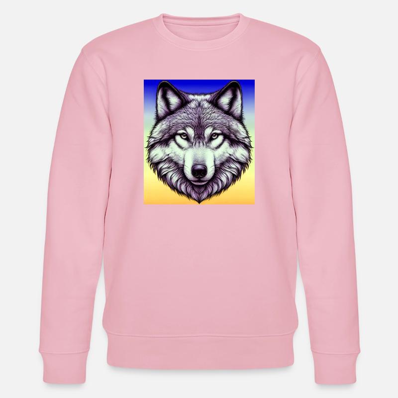 Wolf - Stanley/Stella Unisex Bio-Sweatshirt CHANGER  - Hellrosa