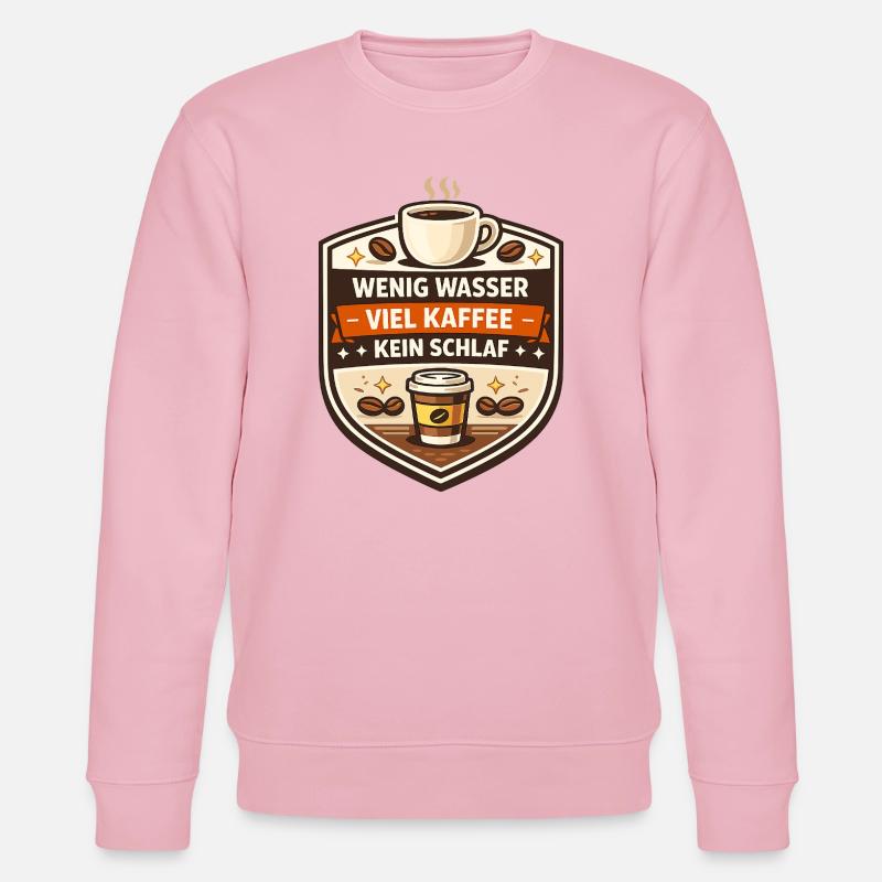 Viel Kaffee, Kein Schlaf - Stanley/Stella Unisex Bio-Sweatshirt CHANGER - Hellrosa