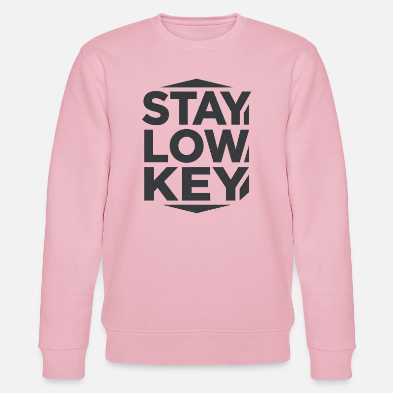 Stay Low Key – ruhige Wohnästhetik - Stanley/Stella Unisex Bio-Sweatshirt CHANGER - Hellrosa