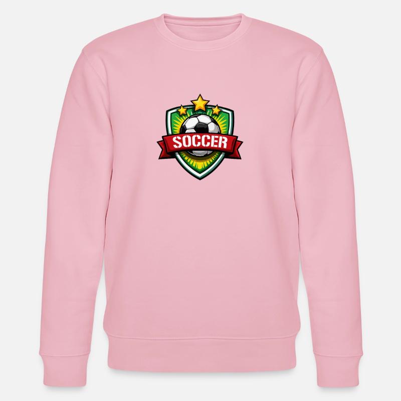 Fußball Shield mit Banner - Stanley/Stella Unisex Bio-Sweatshirt CHANGER  - Hellrosa