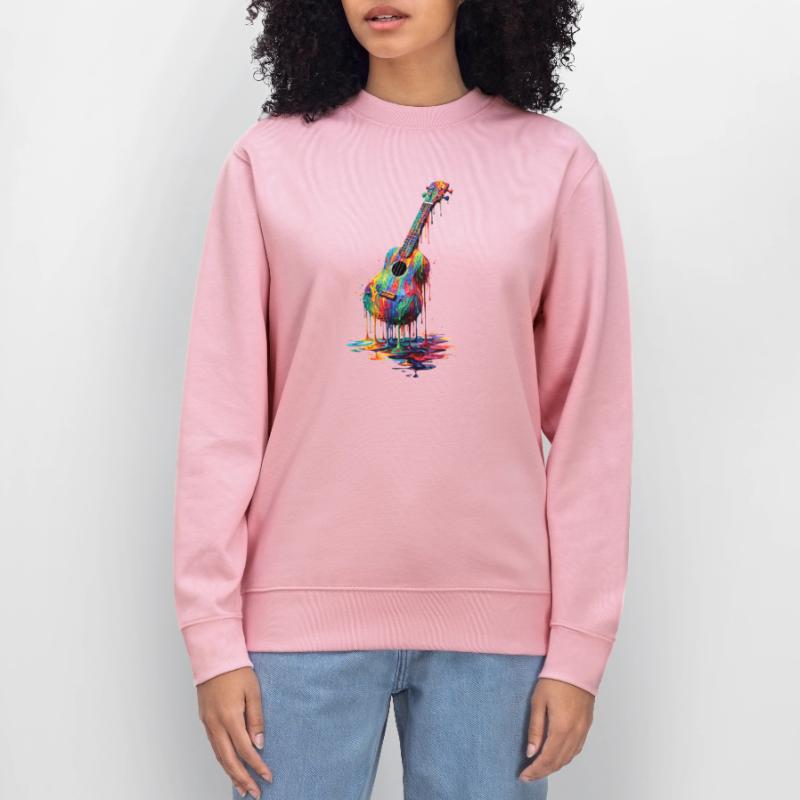 Ukulele mit tropfender Farbe Stanley/Stella Unisex Bio-Sweatshirt CHANGER 