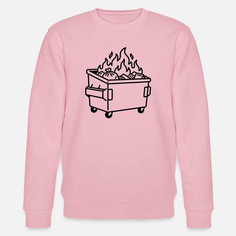 Dumpster Fire - Stanley/Stella CHANGER Unisex Organic Sweatshirt - cotton pink