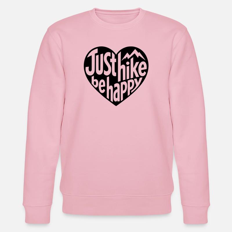 Wander-Design - Juste marcher, sois heureux, Herz - Sweat bio CHANGER Stanley/Stella Unisexe - rose pâle