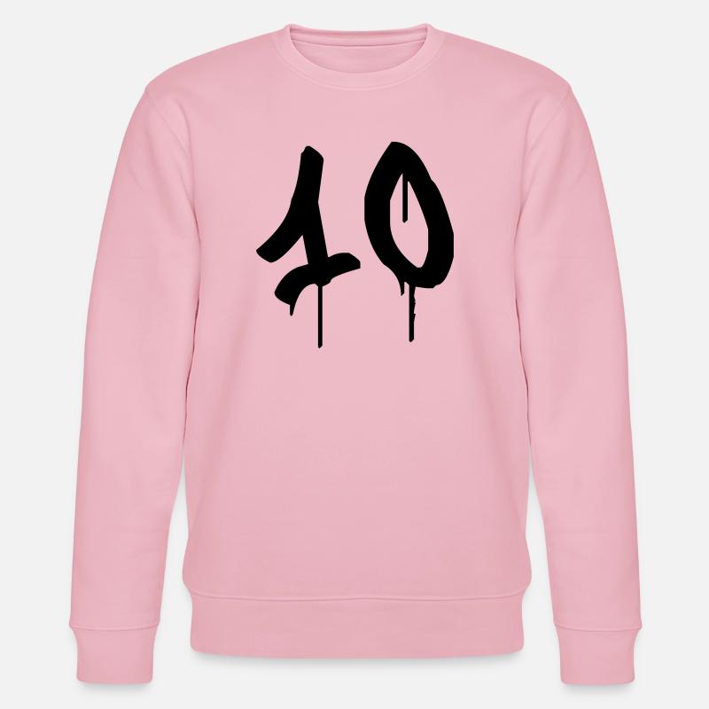 Nummer 10 Urbaner Graffiti-Stil - Stanley/Stella Unisex Bio-Sweatshirt CHANGER  - Hellrosa