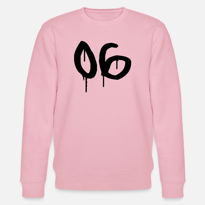 Nombre 06 Style Graffiti Urbain - Sweat bio CHANGER Stanley/Stella Unisexe - rose pâle