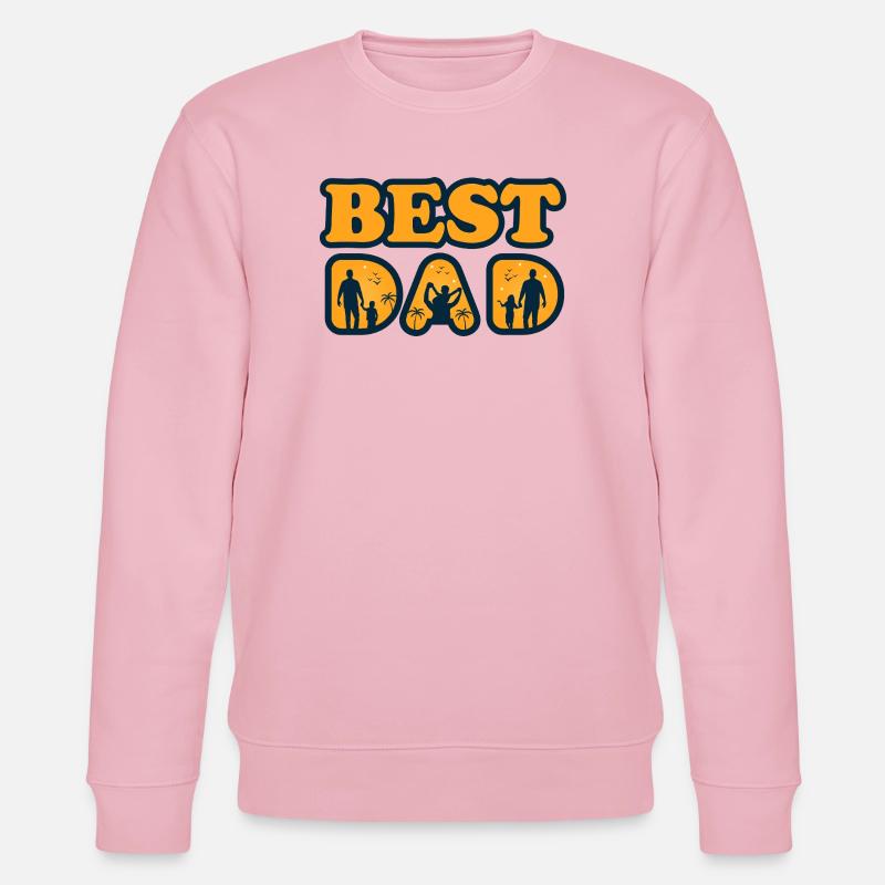 Meilleur Papa Silhouette Soleil - Stanley/Stella Unisex Bio-Sweatshirt CHANGER  - Hellrosa