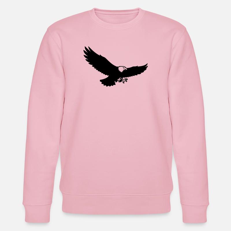 Adler Silhouette Raubvogel Logo - Stanley/Stella Unisex Bio-Sweatshirt CHANGER  - Hellrosa